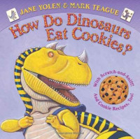 Image of How do dinosaurs eat cookies?