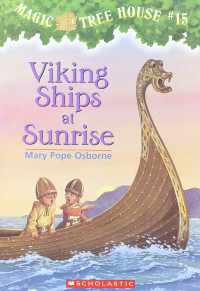Image of Viking ships at sunrise